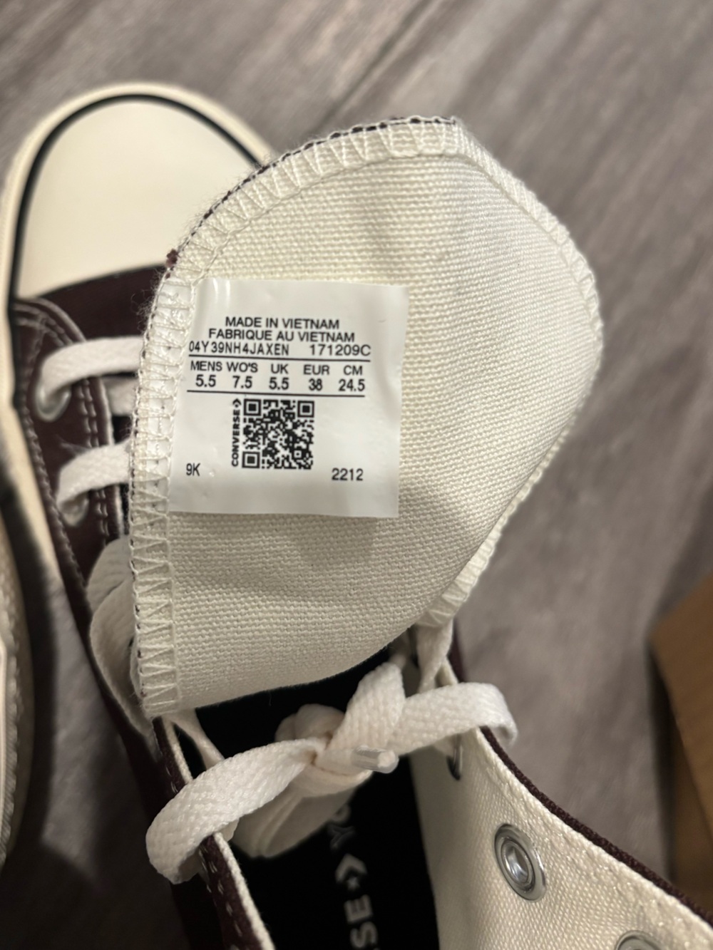 Converse High Top Sneakers - Brown and White - Picture 5 of 5